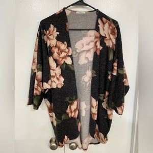 3/4 Floral Cardigan
